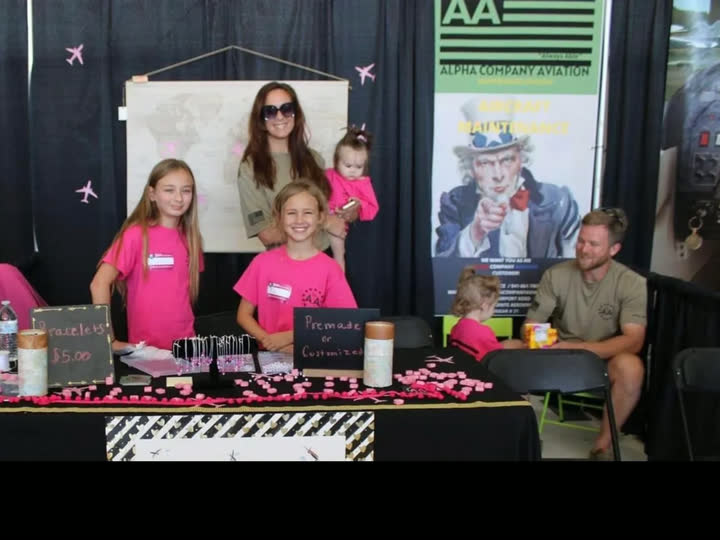 The family team behind Alpha Company Aviation, a family-run aircraft maintenance company in Venice, Florida